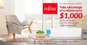 fujitsu $1000 rebate on heat pump